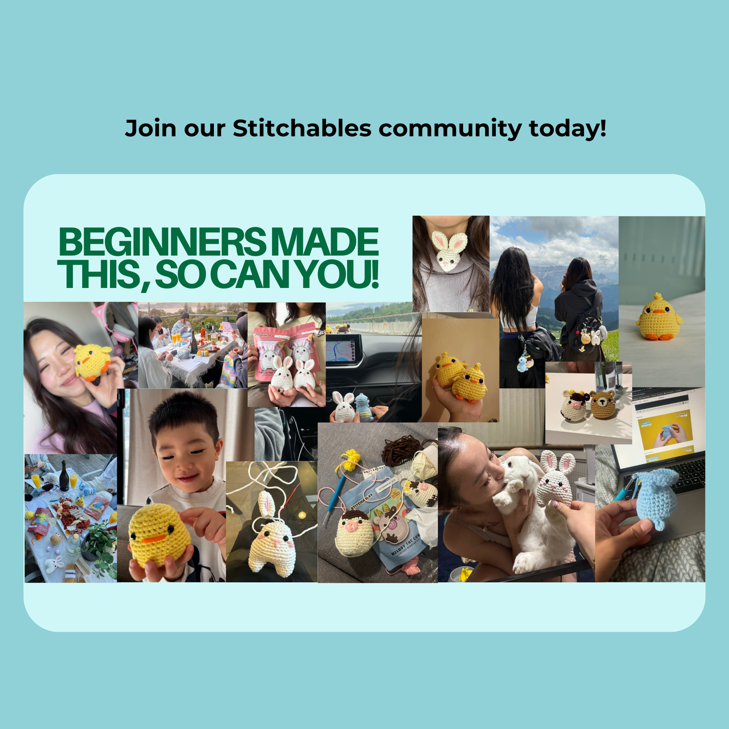 Dachshund Crochet Kit (Blue)