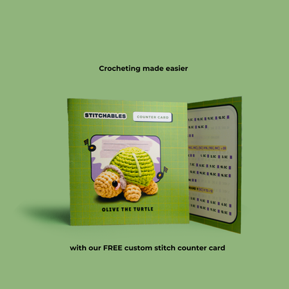 Turtle Crochet Kit (Olive)