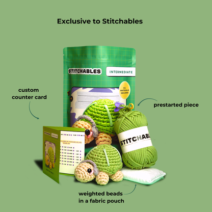 Turtle Crochet Kit (Olive)