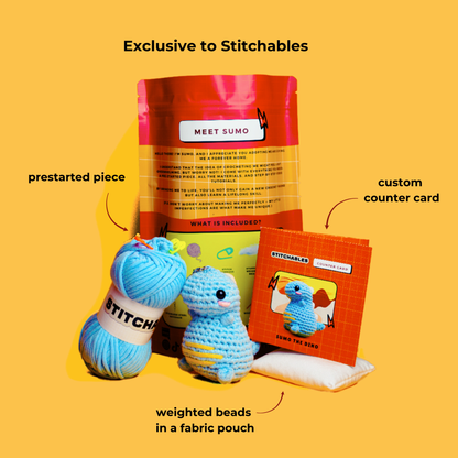 Dino Crochet Kit (Sumo)